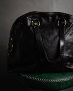 “Yves Saint Laurent rive gauche”
00’s Muse grained leather boston bag