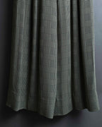 "CHANEL" Coco mark button fly detail houndstooth pattern wide slacks