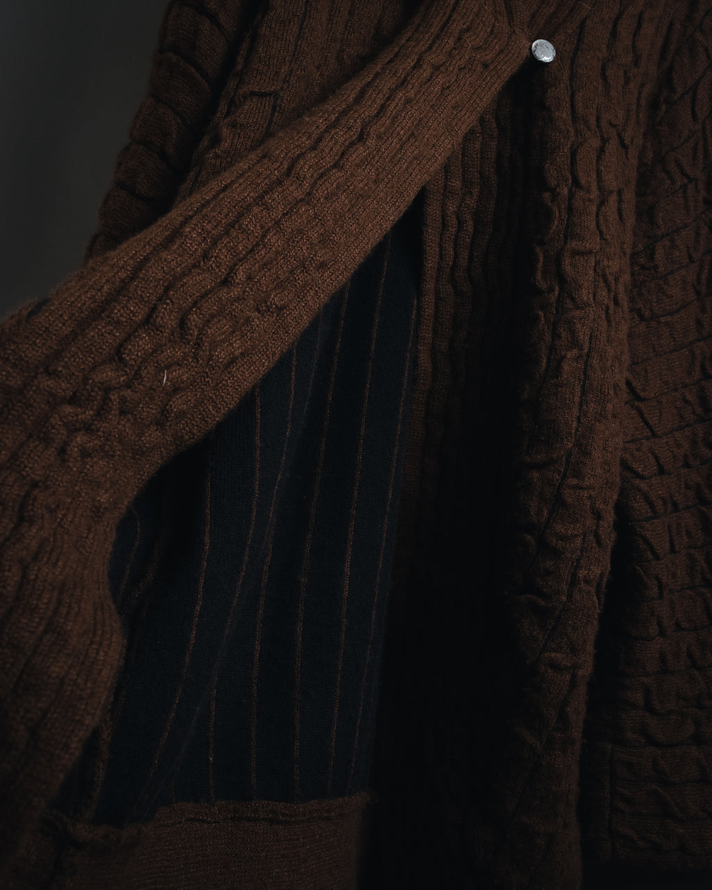 "Salvatore Ferragamo" 00’s Cashmere blend shawl-collar knit cardigan