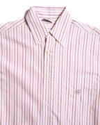 ETRO/ Oversized Multi Color Striped Shirt Pink × White