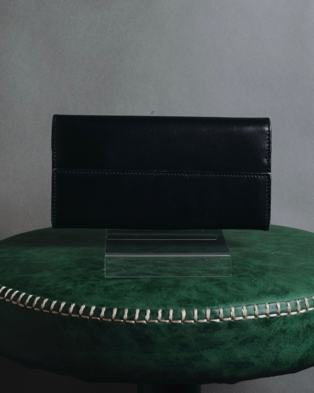 "GUCCI" Mid 00’s wood-lock leather long wallet