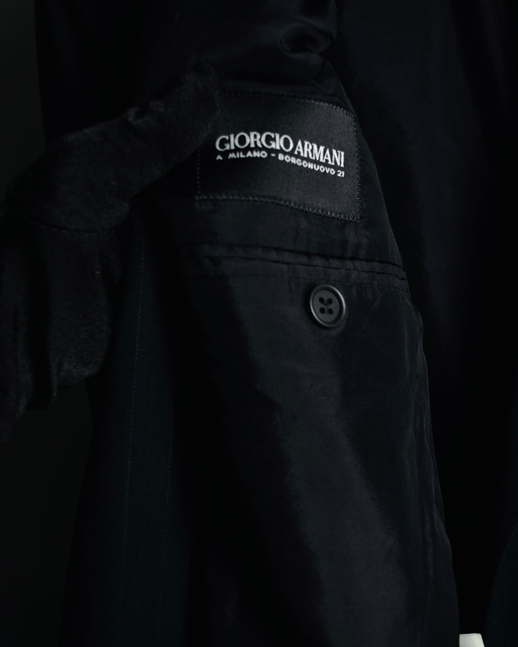 "GIORGIO ARMANI" 90’s pinstripe soft-tailored suit set