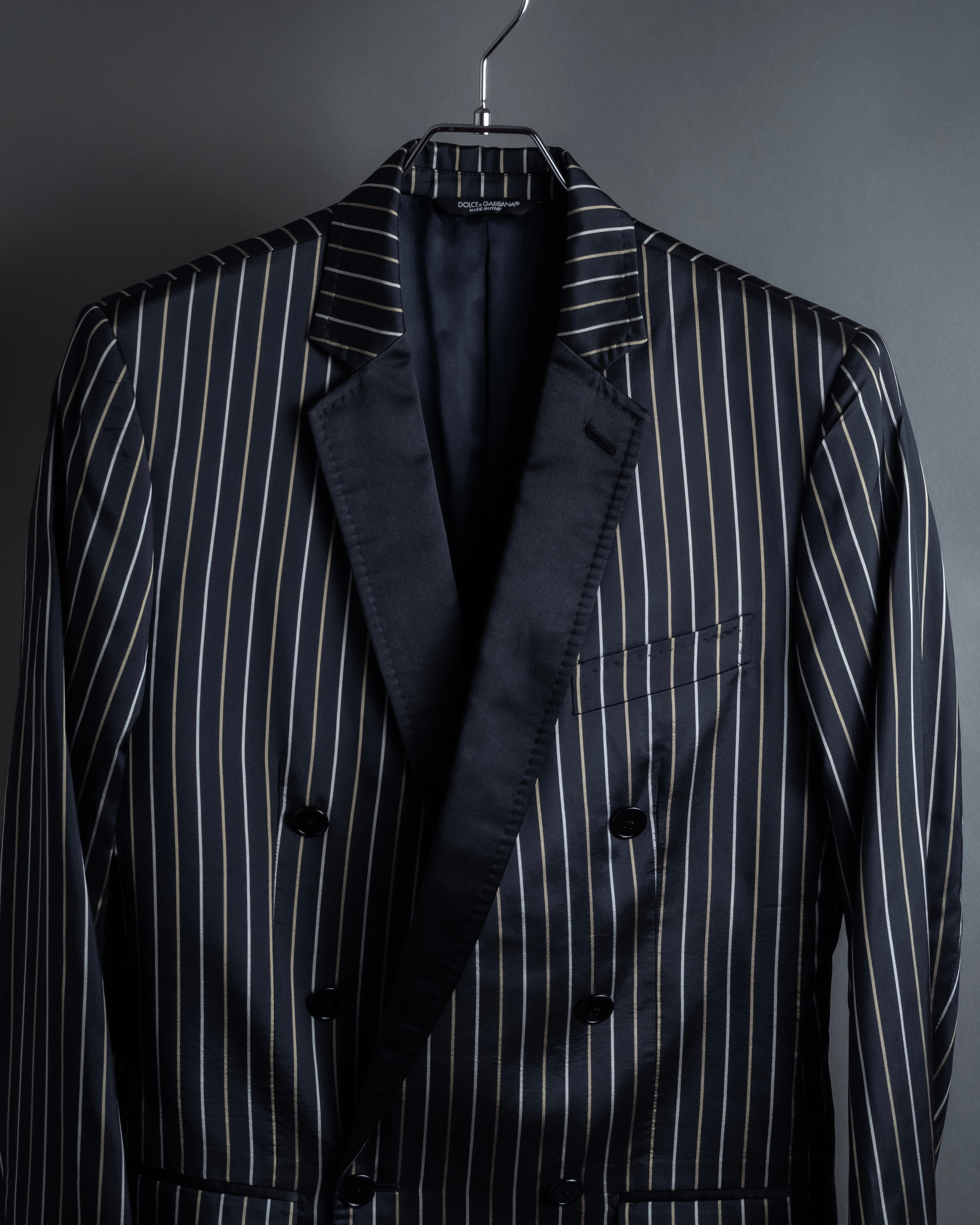 "Dolce & Gabbana" Silk design double-breasted tailored jacker