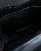 "GUCCI" Interlocking G design suede bag