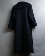 "YVES SAINT LAURENT" Large shawl collar black long coat