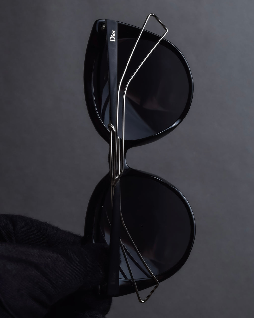 "Christian Dior" Metal frame layered cat-eye sunglasses