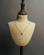 "Christian Dior" 80's-00's Gold tone cd pendant necklace
