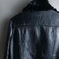 "MOROKO BAR" Real fur docking leather jacket