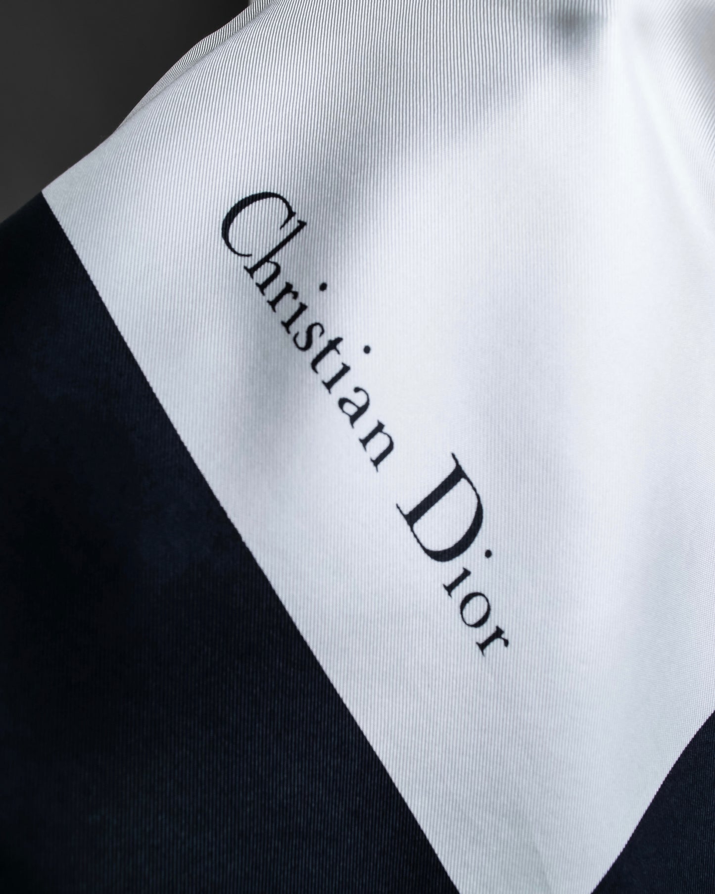 "Christian Dior" 100% silk initial logo print large scarf