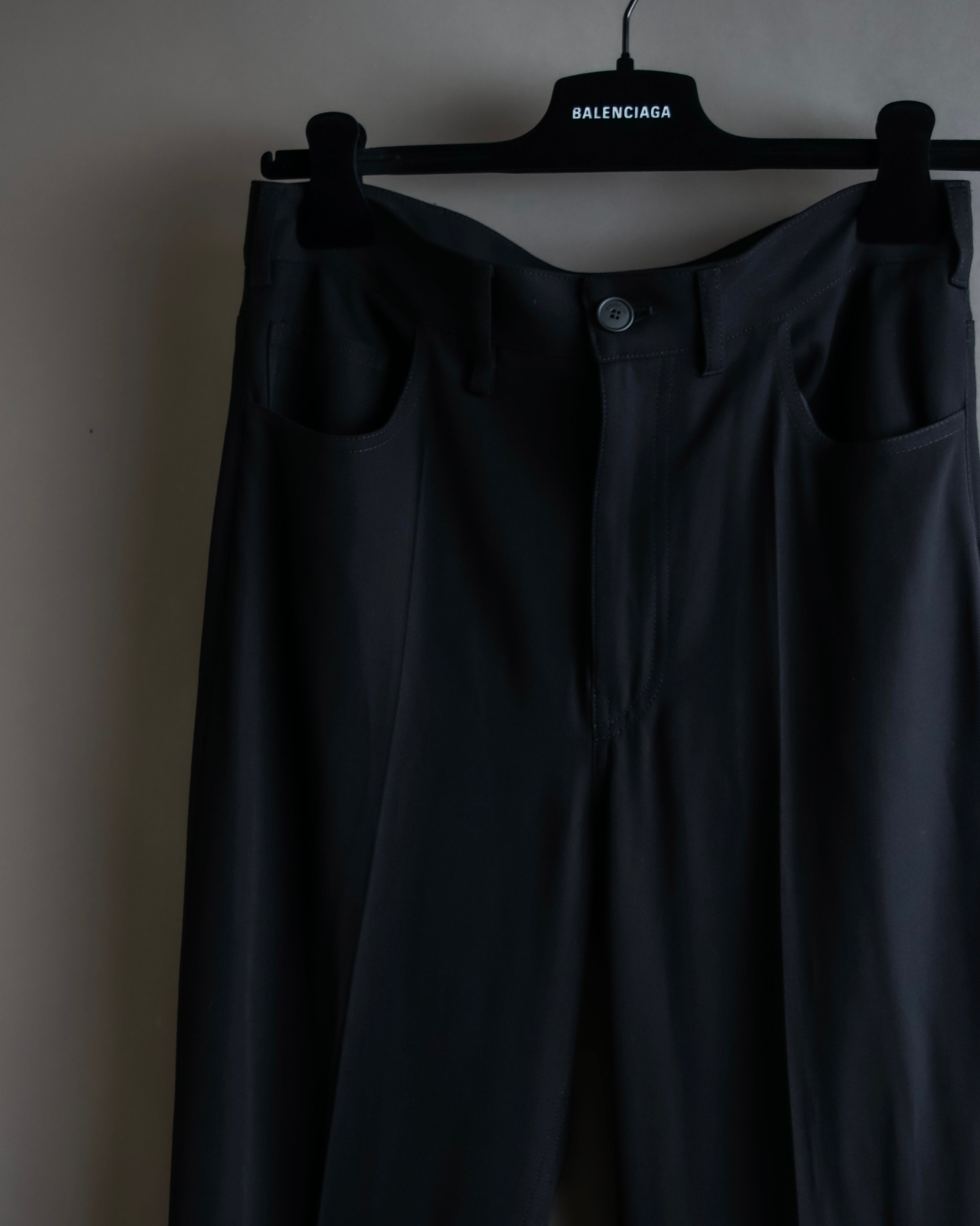 "BALENCIAGA" Beautiful draped full-length slacks