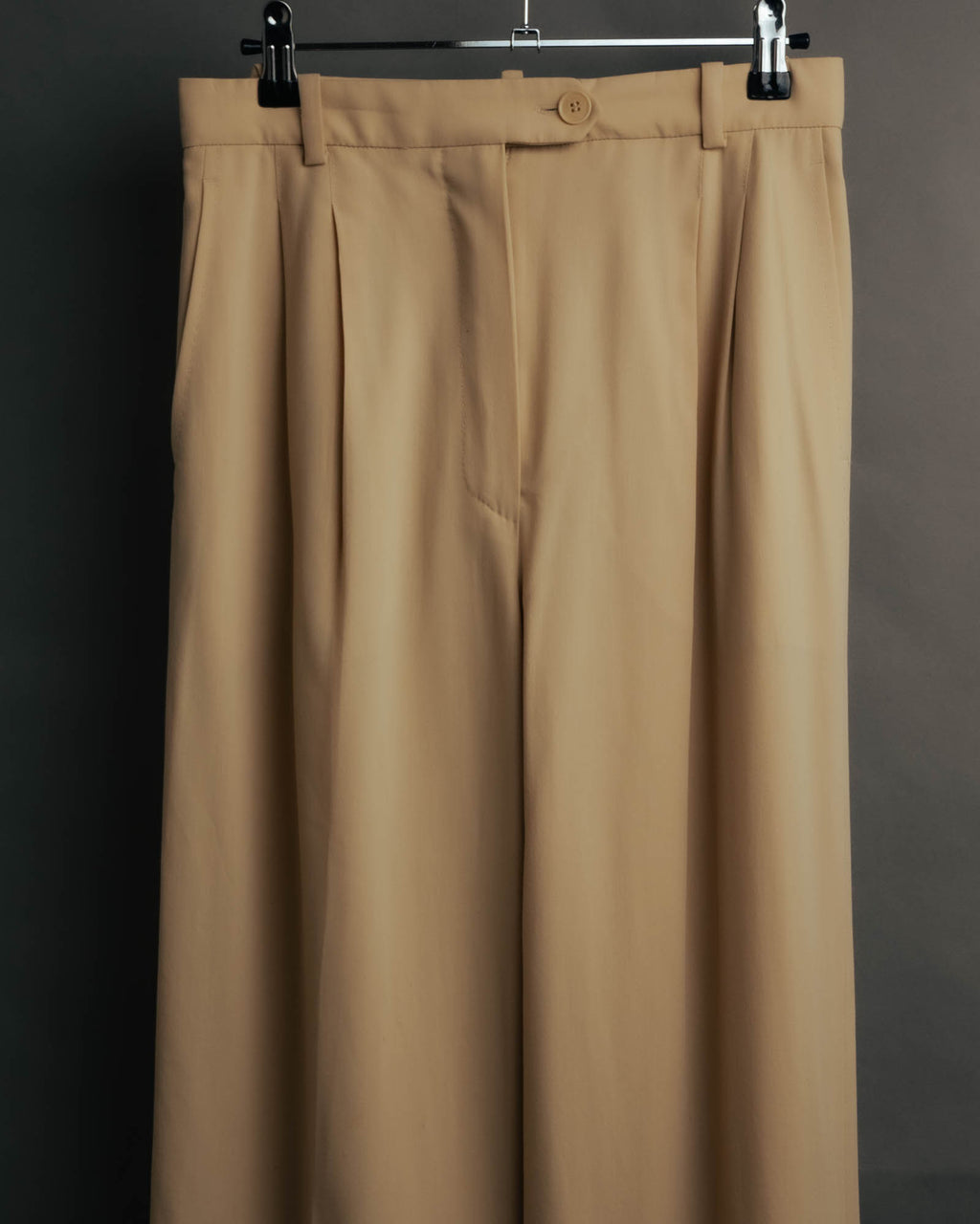 –SPECIAL– “HERMÈS” 90’s silk-lined wool wide trousers