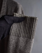 "MAISON MARGIELA" 13AW Patch accented low gauge wool cardigan