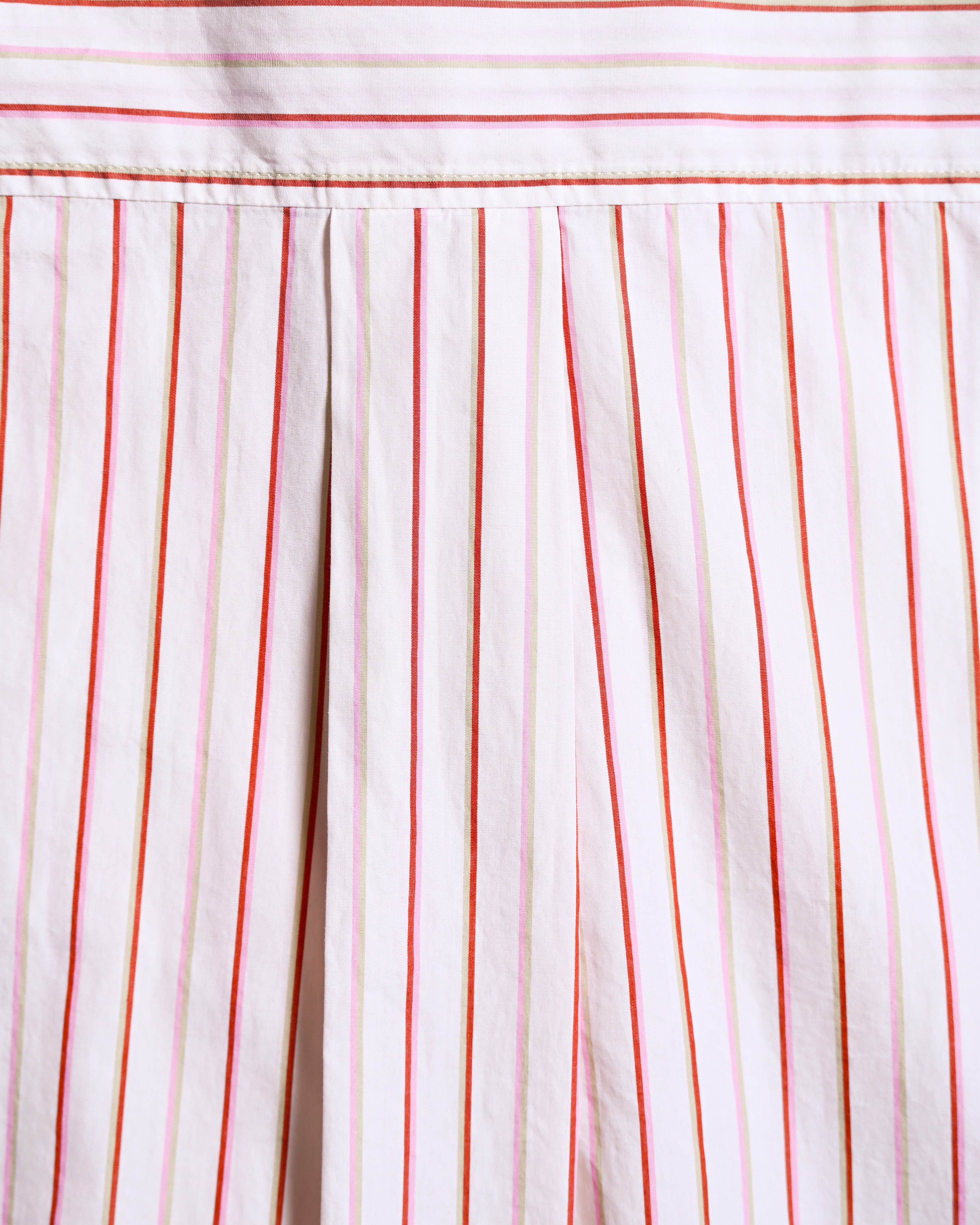 ETRO/ Oversized Multi Color Striped Shirt Pink × White