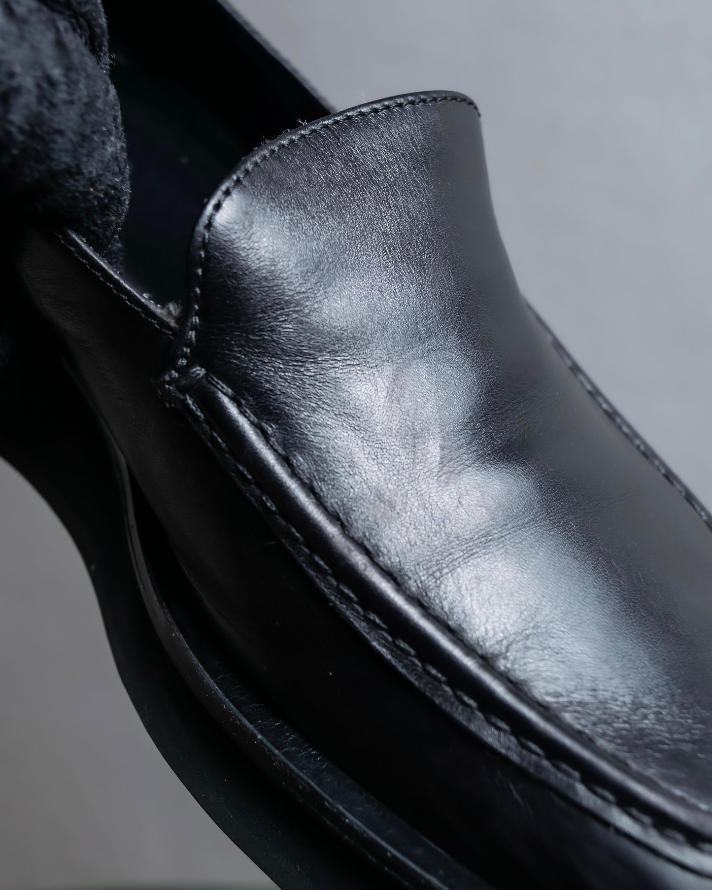 "PRADA" Chunky sole thick sole square toe loafers