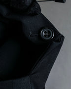 "Y's" Metal fitting belt design cutting maxi skirt