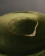 "Christian Dior" 80's-90's Rhinestone logo necklace
