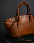 "Ralph Lauren" Metal stud design 2-way leather bag