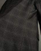 “PRADA” 90’s-00’s Wool cashmere checked tailored jacket