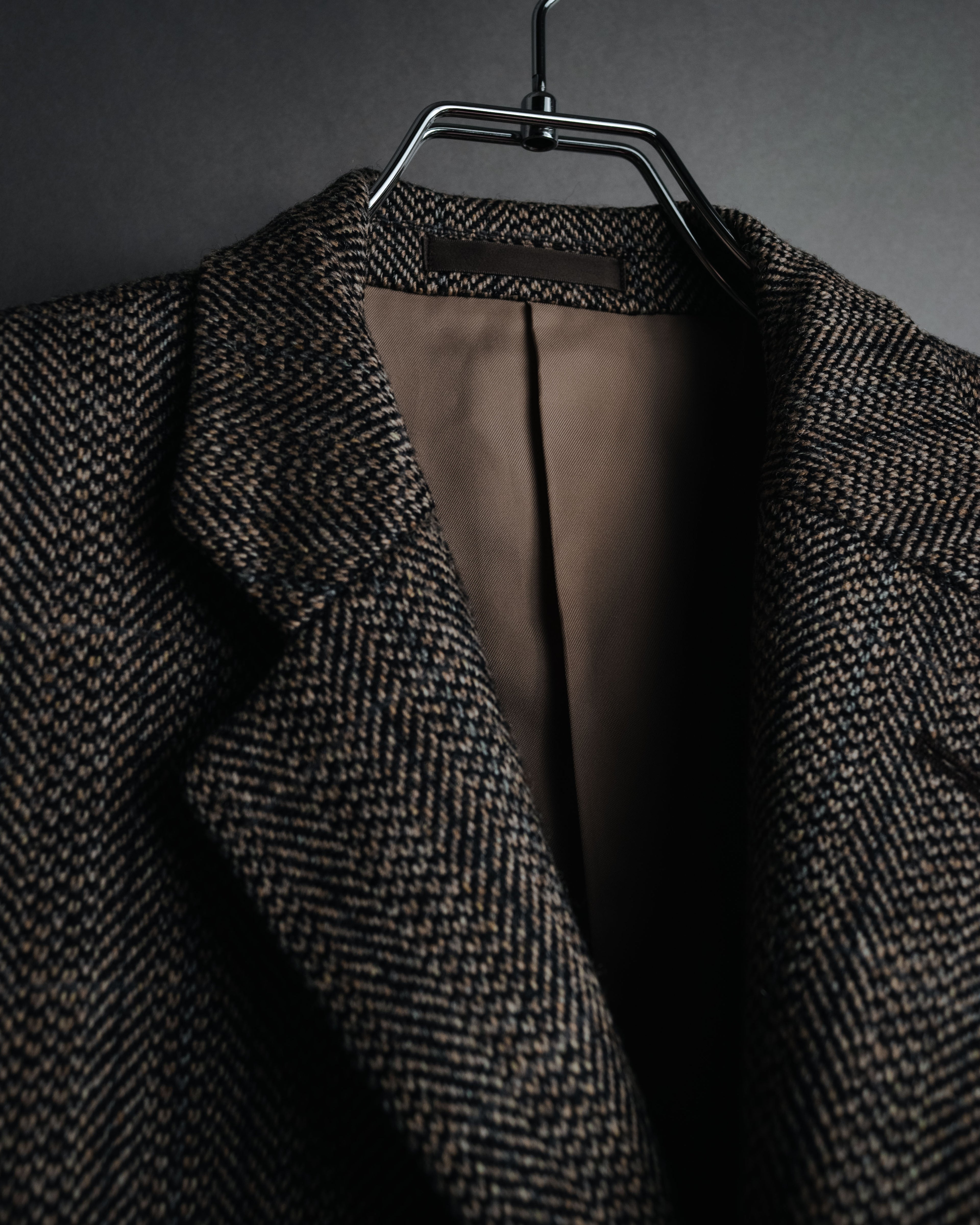 "Burberrys" 90’s Herringbone tweed wool suit set
