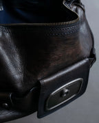 "CELINE" Metal parts design horizontal leather one-shoulder bag