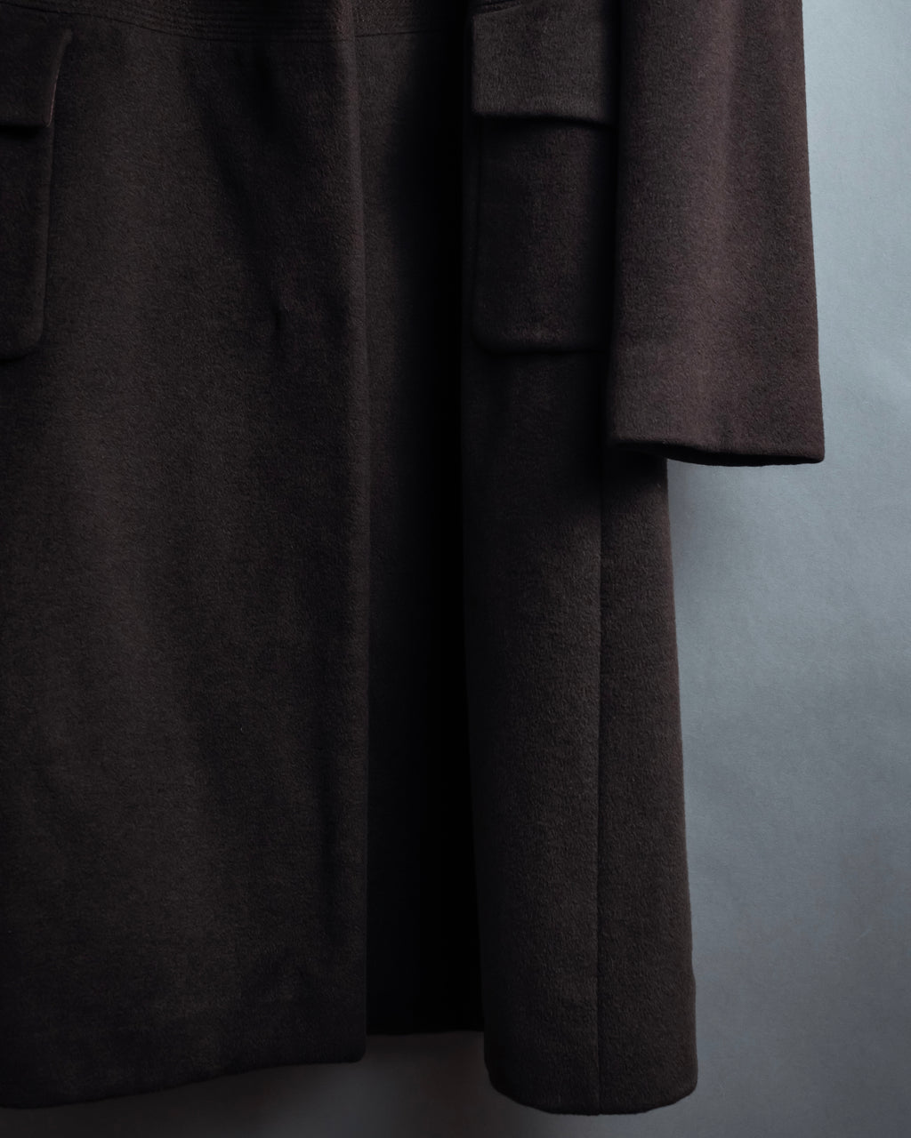 "VALENTINO" Shaped silhouette mocha brown chester coat