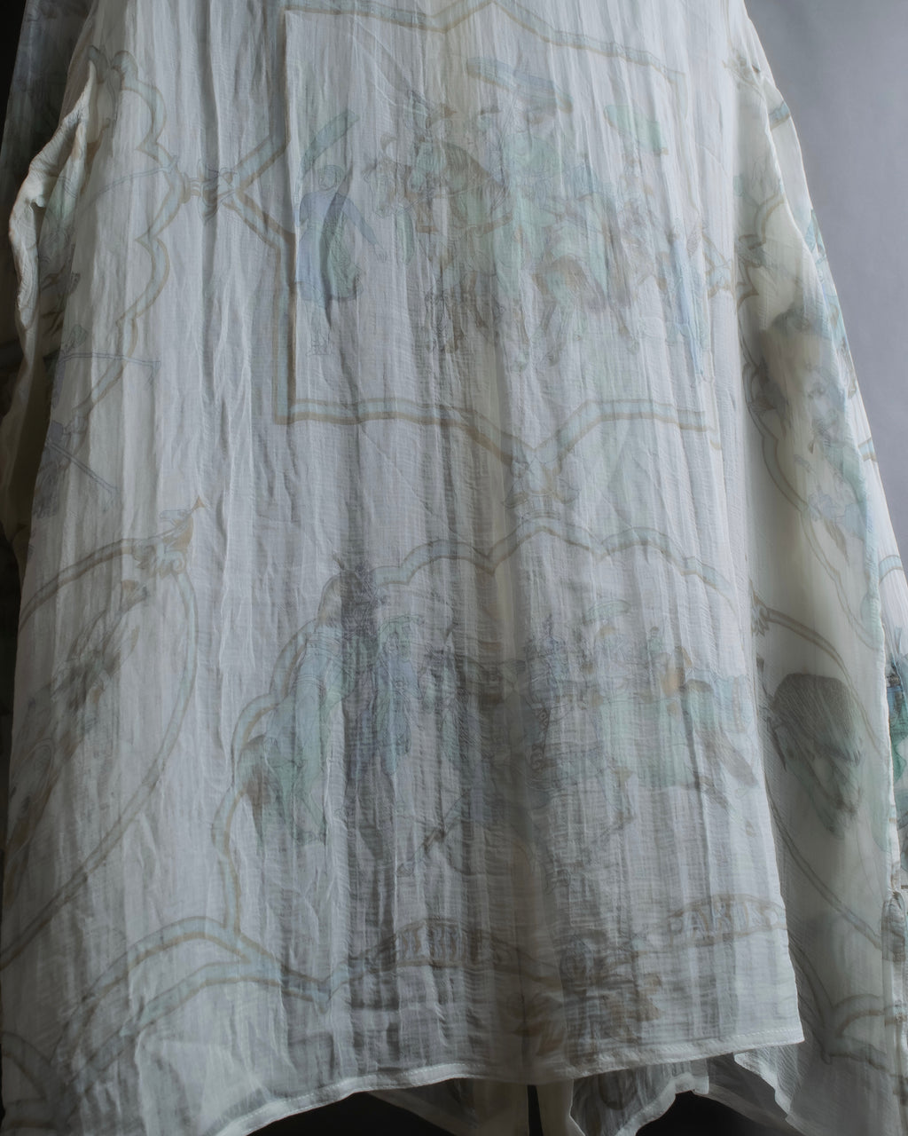 "HERMES" Margiela period abstract pattern shirt