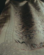 "Hermès" 00's Pastel bird print silk scarf