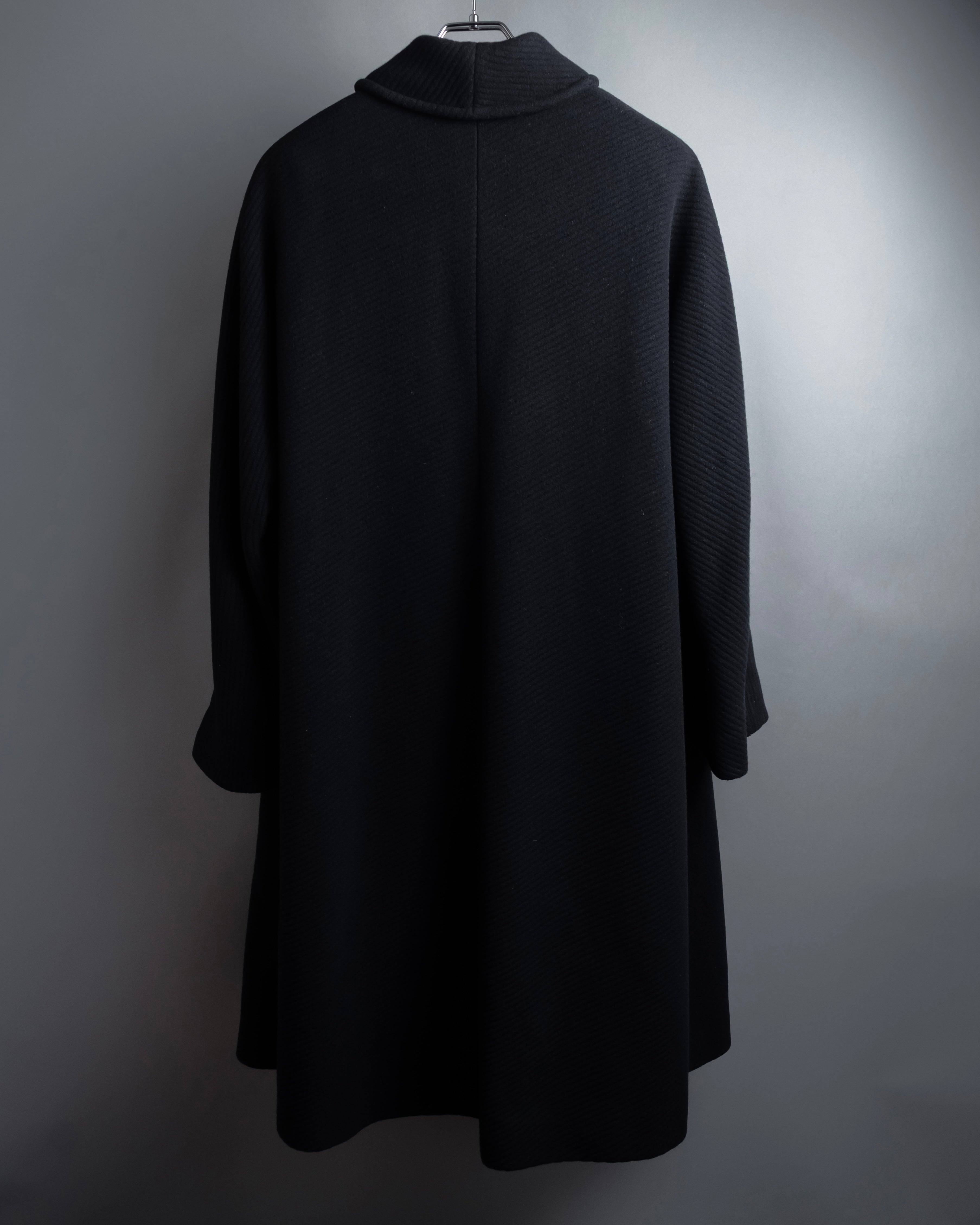 "Valentino Garavani"Shawl collar A-line silhouette long coat