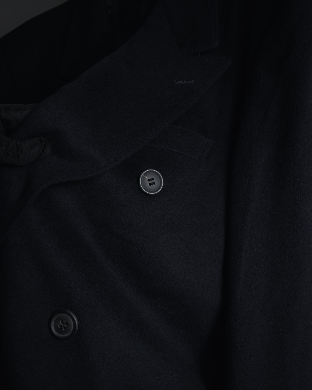 Abrigo doble botonadura de lana de los años 90 de YVES SAINT LAURENT