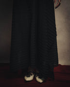 -SPECIAL- “Christian Dior“ 00’s-10’s Sheer ribbed asymmetric long skirt