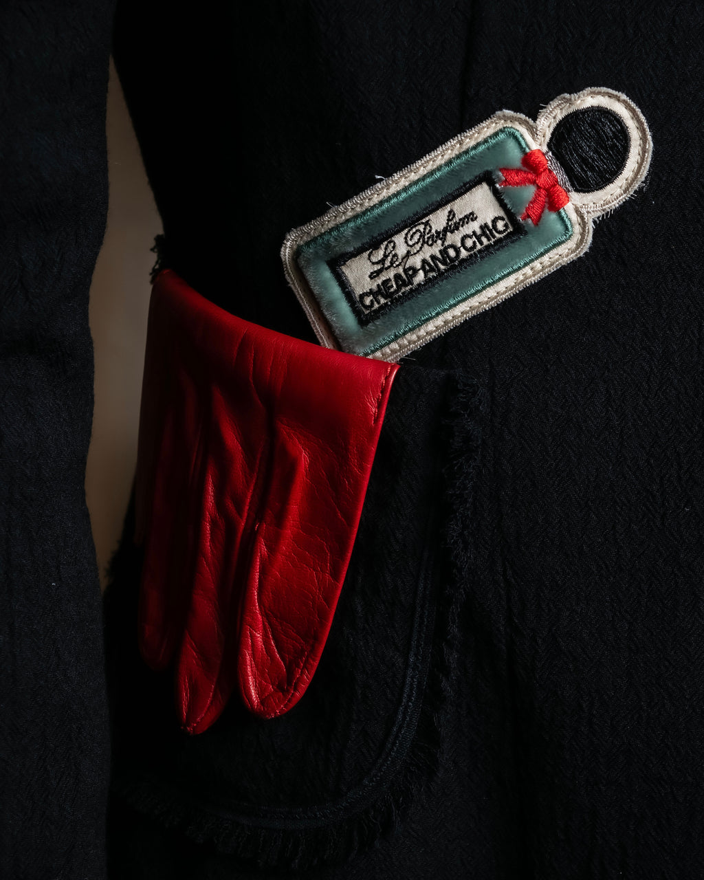 "MOSCHINO" Object sewn design tweed jacket