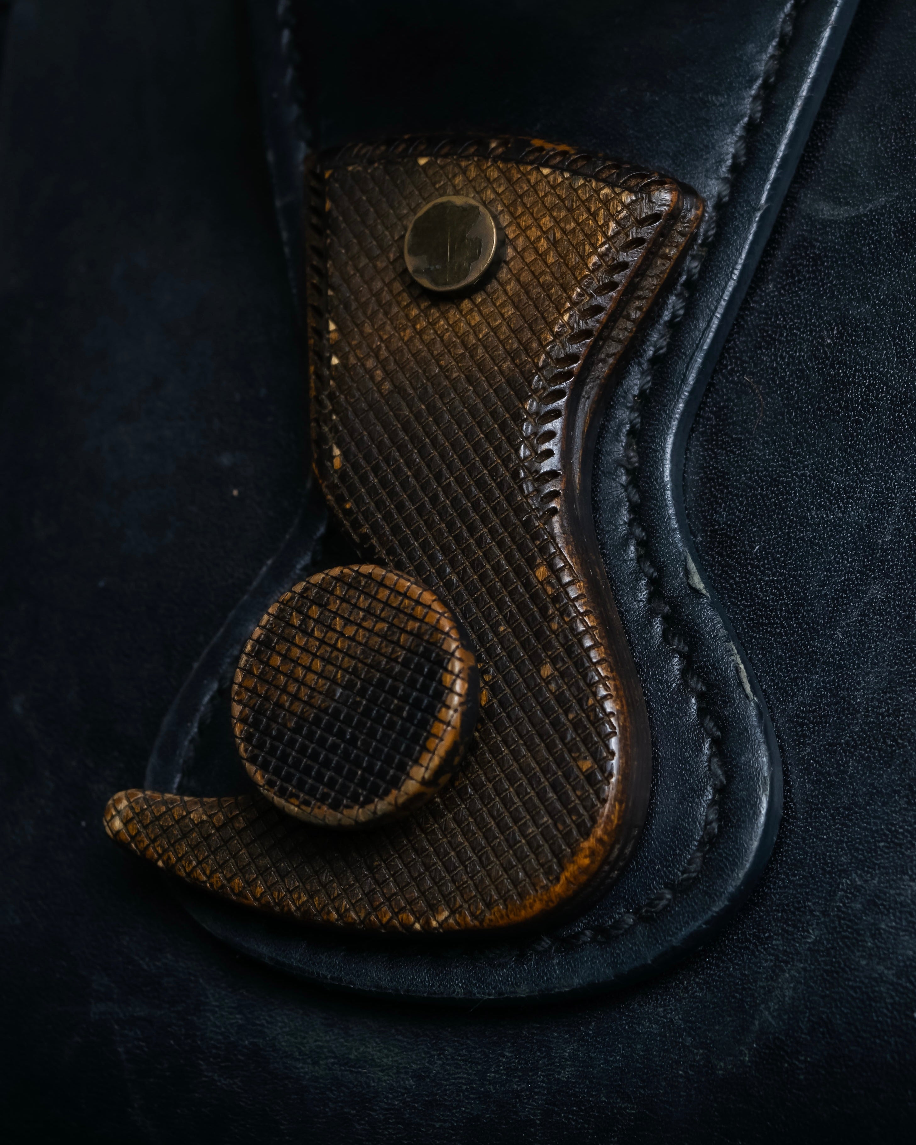 "GUCCI" Vintage gold metal fittings mini doctor bag