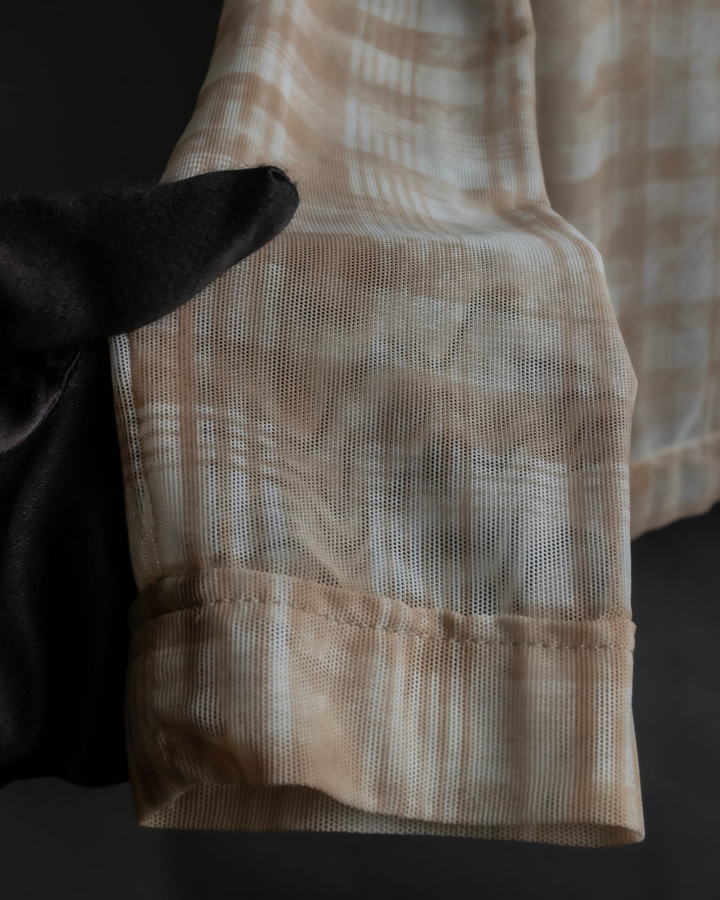 "DRIES VAN NOTTEN" Check pattern sheer shirt &amp; sleeveless tops