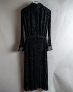 "EMPORIO ARMANI" Velvet dot beautiful pleated dress