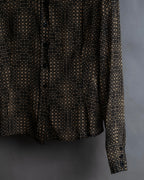 "FENDI" Geometric pattern logo printed shirt