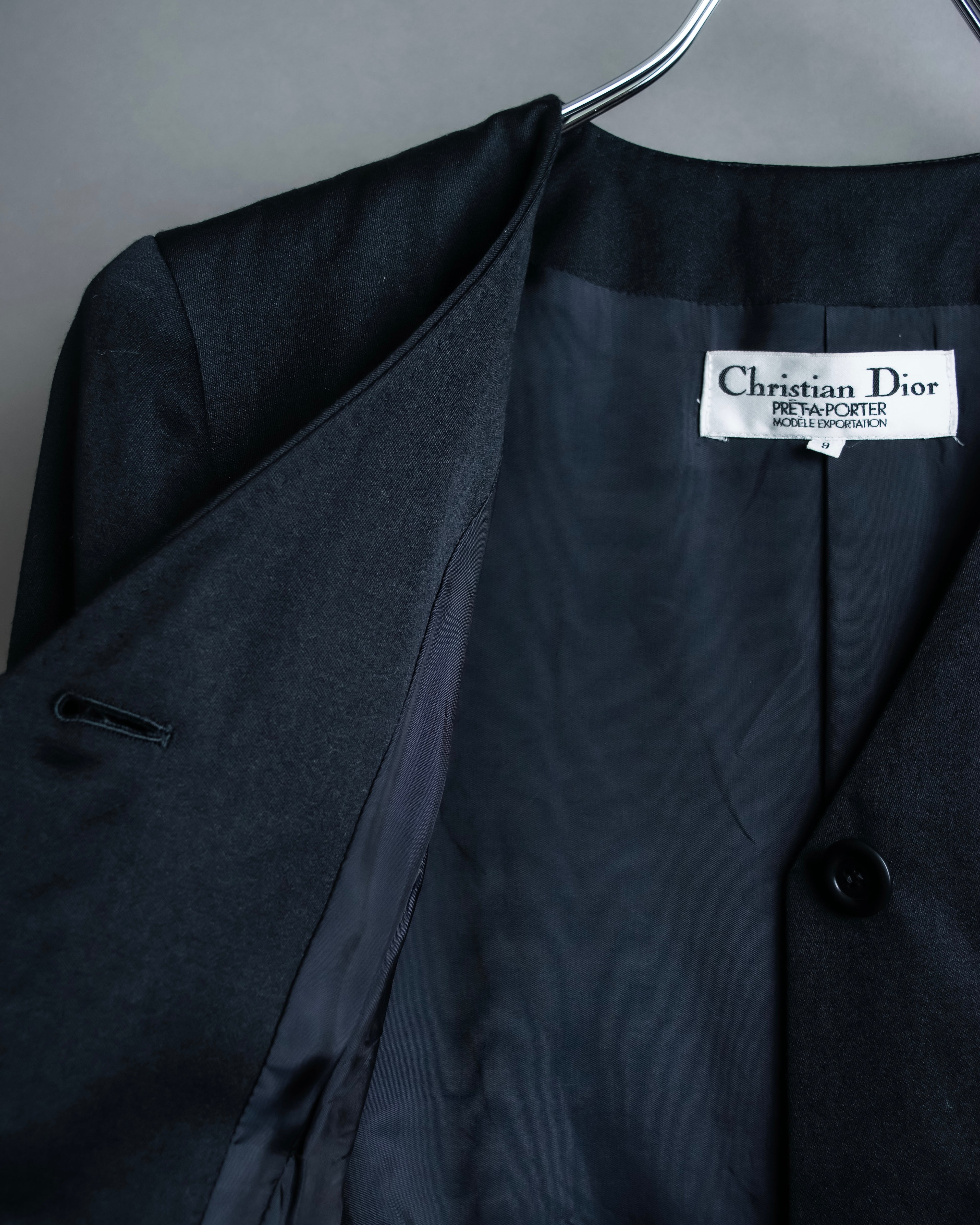 “Christian Dior” Beautiful shape no collar jacket
