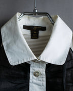"LOUIS VUITTON" Ribbon frill design regular collar shirt