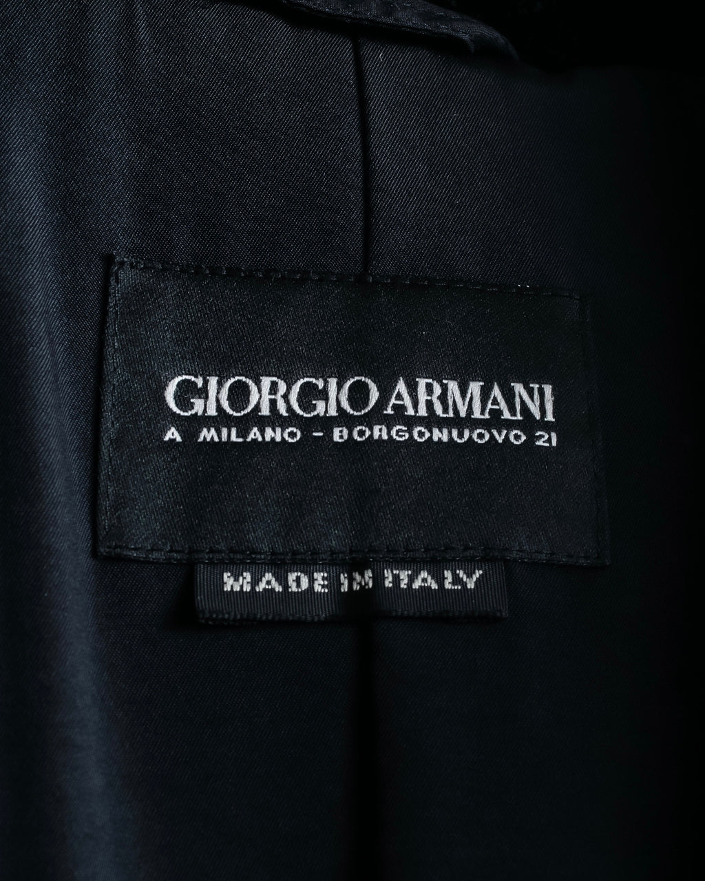 "GIORGIO ARMANI" Stand collar velour long coat
