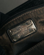“Salvatore Ferragamo“ 00’s-10’s Gancini ring hardware leather shoulder bag