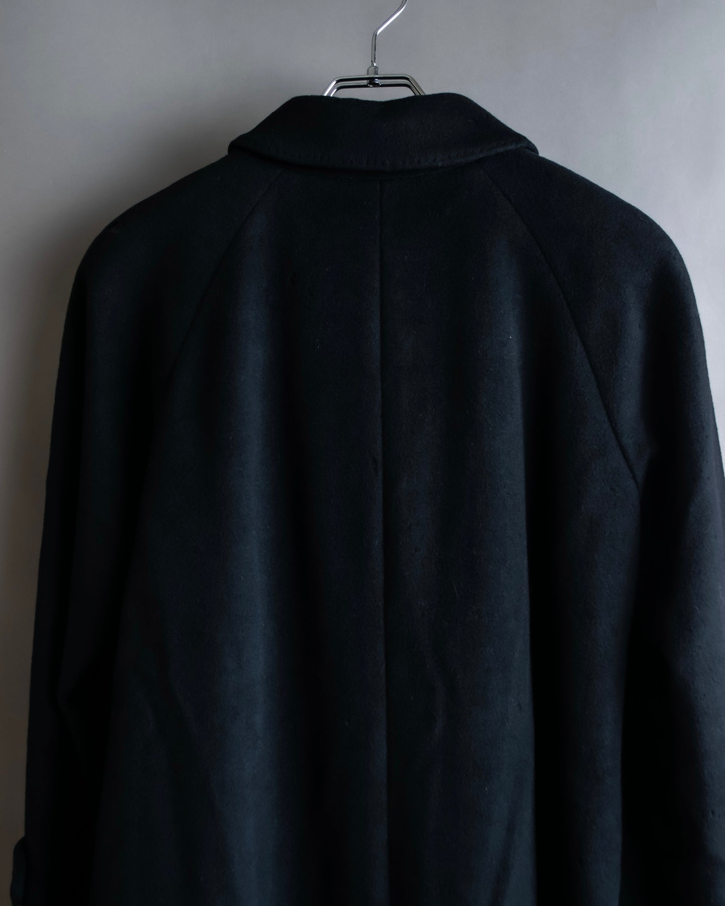 "BURBERRYS" Fly front cashmere blend soutien collar long coat