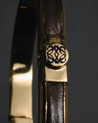 "LOEWE" 00’s-10’s leather inlay anagram clasp bangle