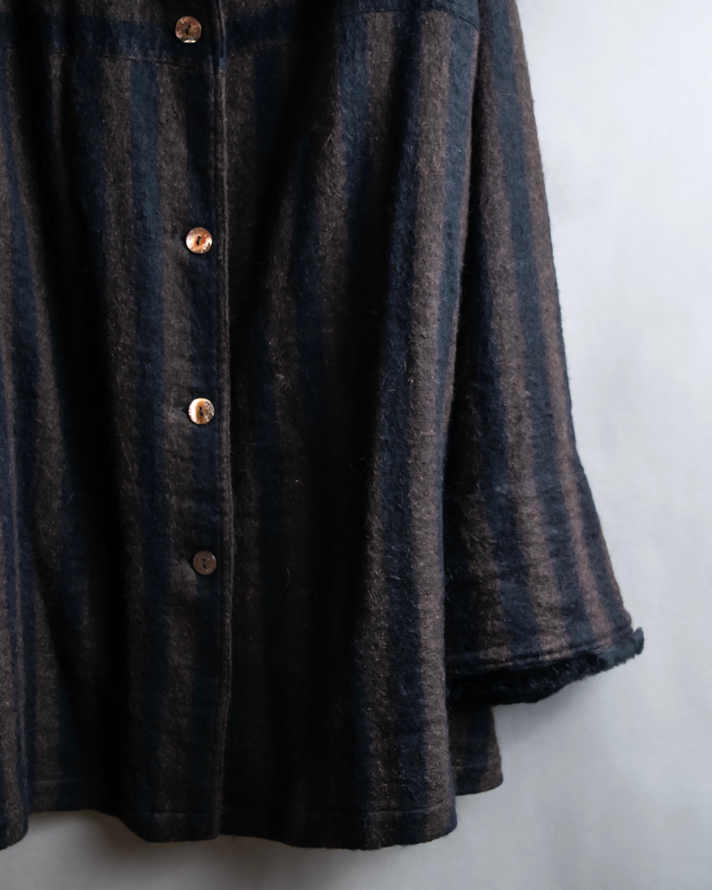 "FENDI" Pecan stripe pattern A-line silhouette coat