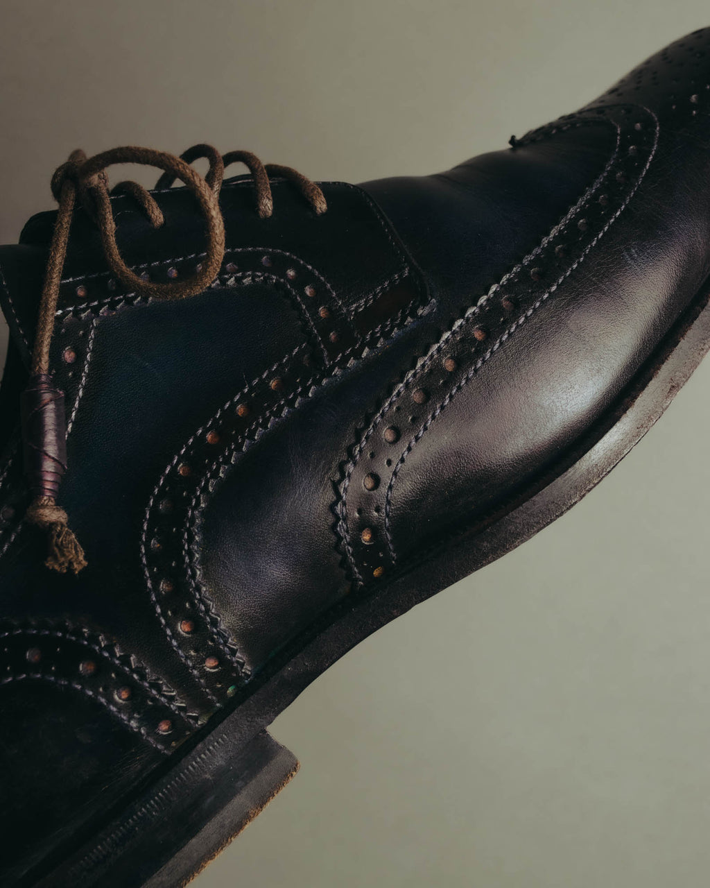 “Alberto Guardiani” 00’s-10’s Full brogue leather derby shoes