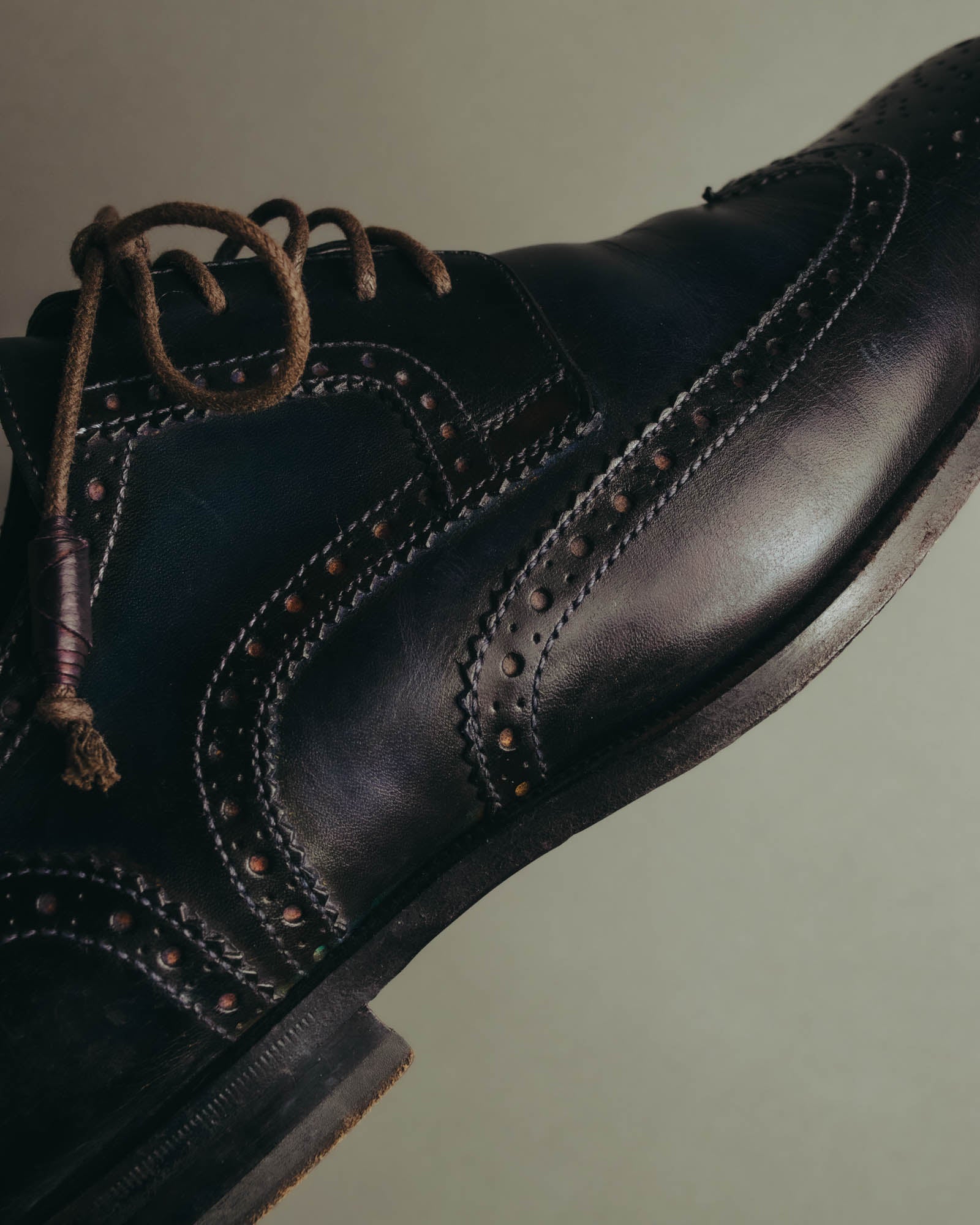 “Alberto Guardiani” 00’s-10’s Full brogue leather derby shoes