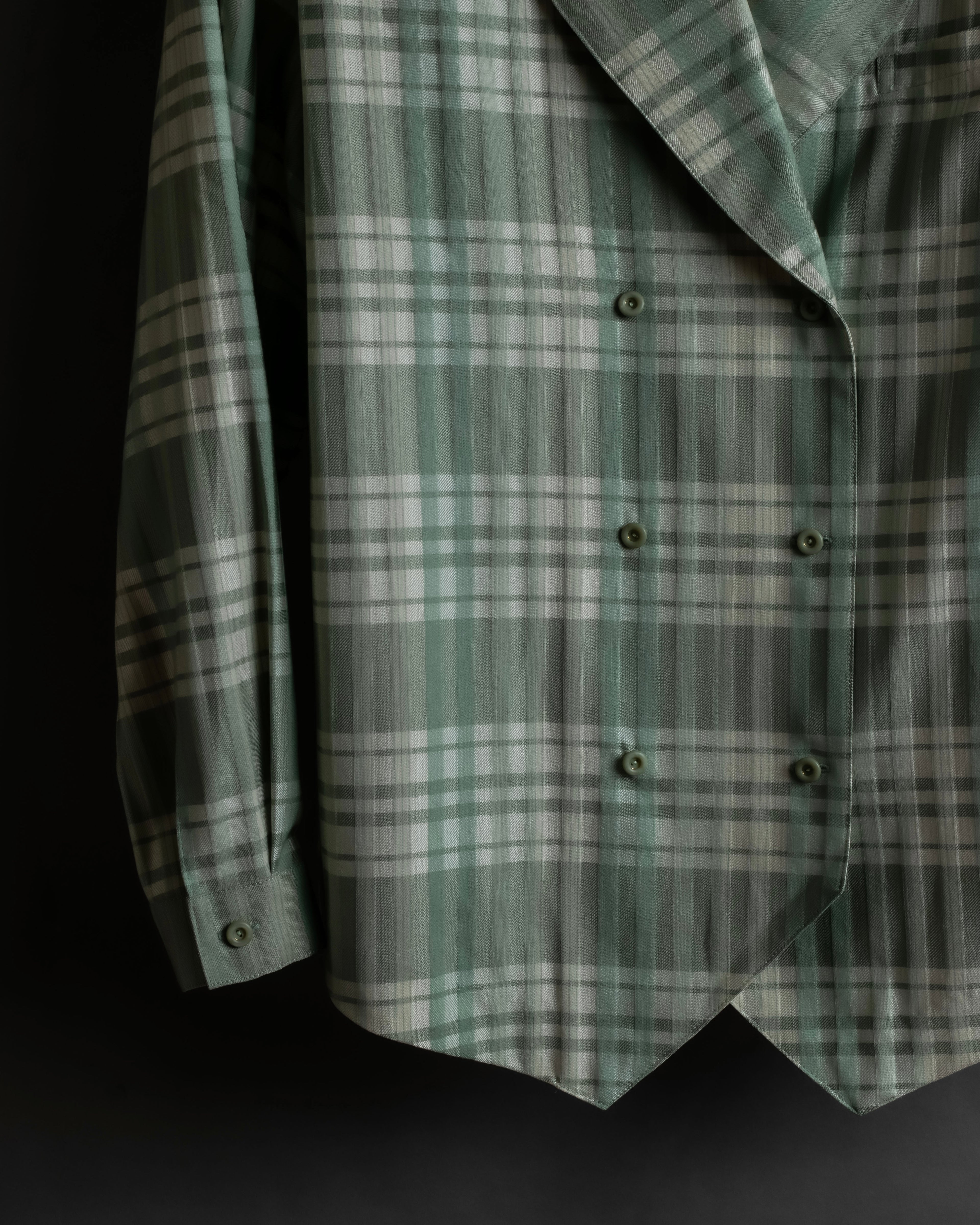 "BURBERRYS" Mint green check pattern skirt type set up