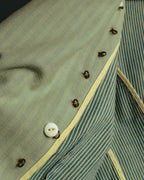 -SPECIAL- "Ralph Lauren" 00's Hickory stripe cotton double-breasted marine jacket