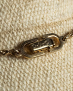 "Christian Dior" Arch motif top gold tone necklace
