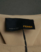 "FENDI" 00's-10's Draped wool blend dress