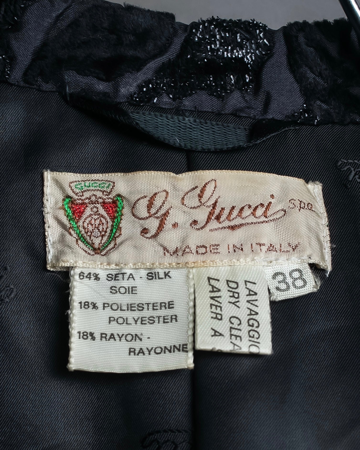 "GUCCI" Floral patterned lamé tailored jacket"