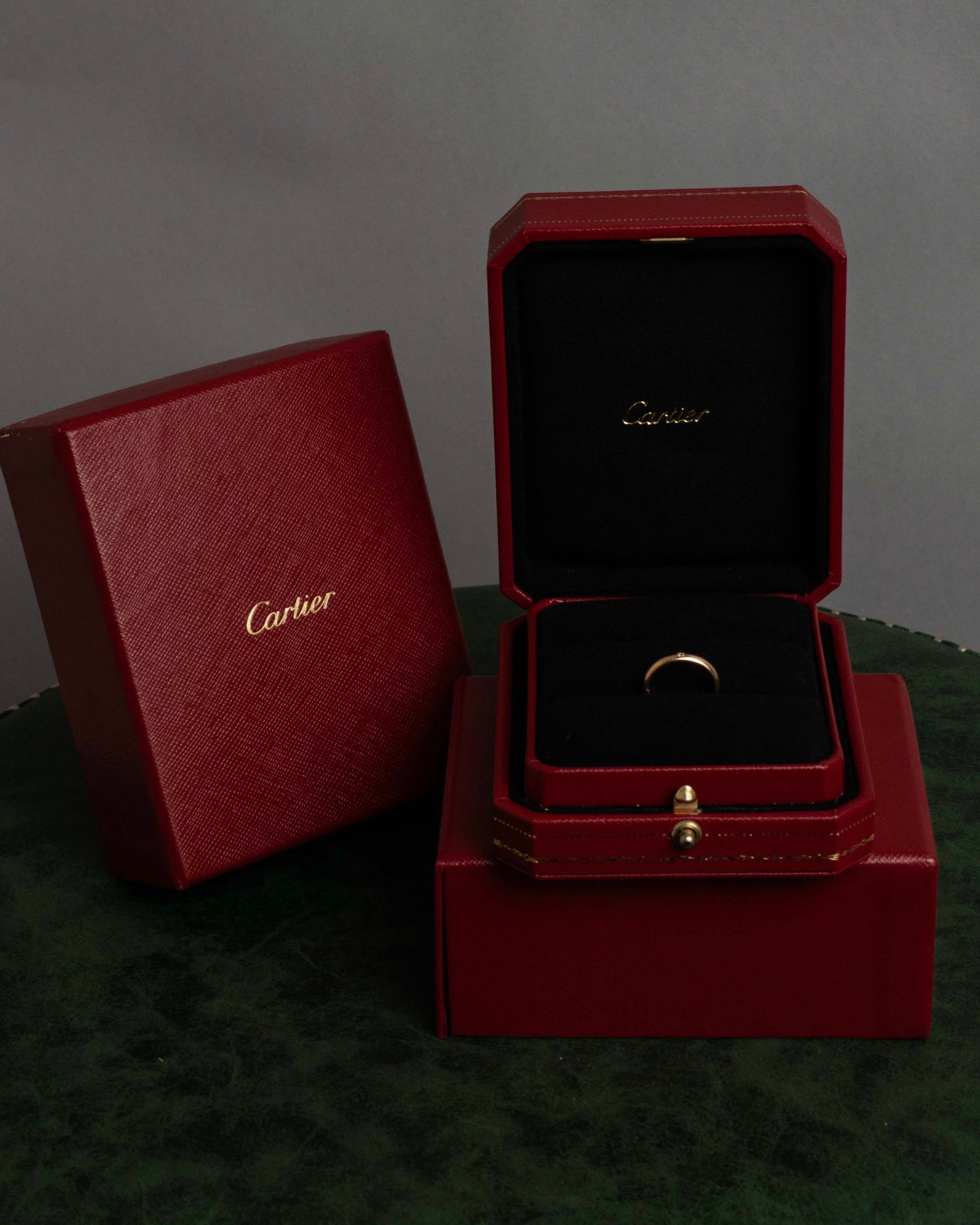 "Cartier" Band 1PD PG AU750 diamond ring